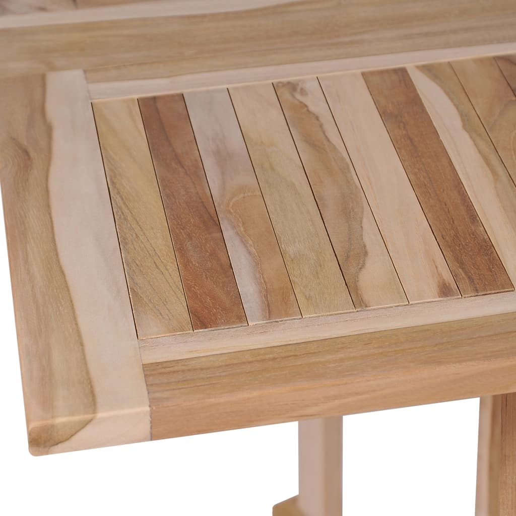 Set de comedor de jardín plegable 7 piezas madera maciza teca