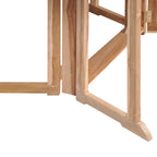 Set de comedor de jardín plegable 7 piezas madera maciza teca