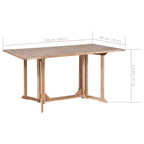 Set de comedor de jardín plegable 7 piezas madera maciza teca