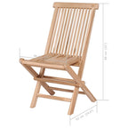 Set de comedor de jardín plegable 7 piezas madera maciza teca