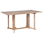 Set de comedor de jardín plegable 7 piezas madera maciza teca