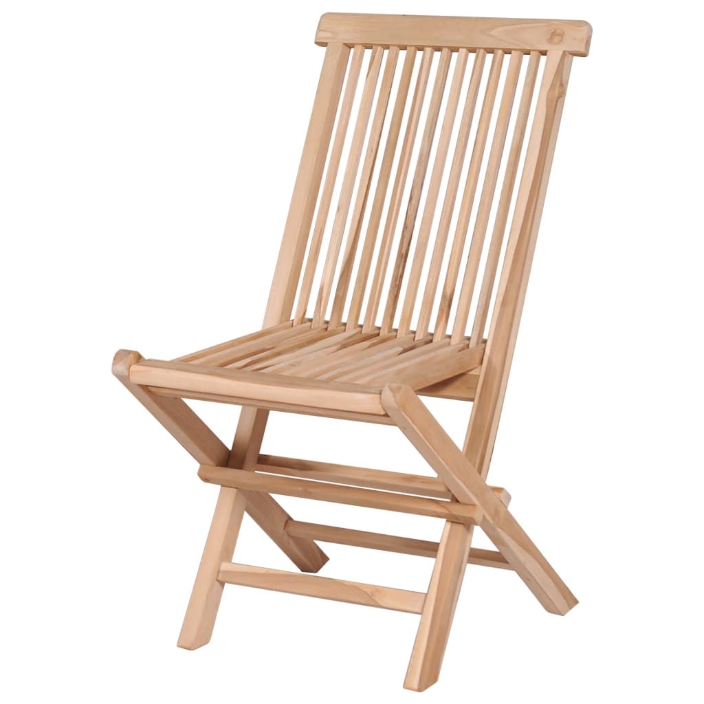 Set de comedor de jardín plegable 7 piezas madera maciza teca