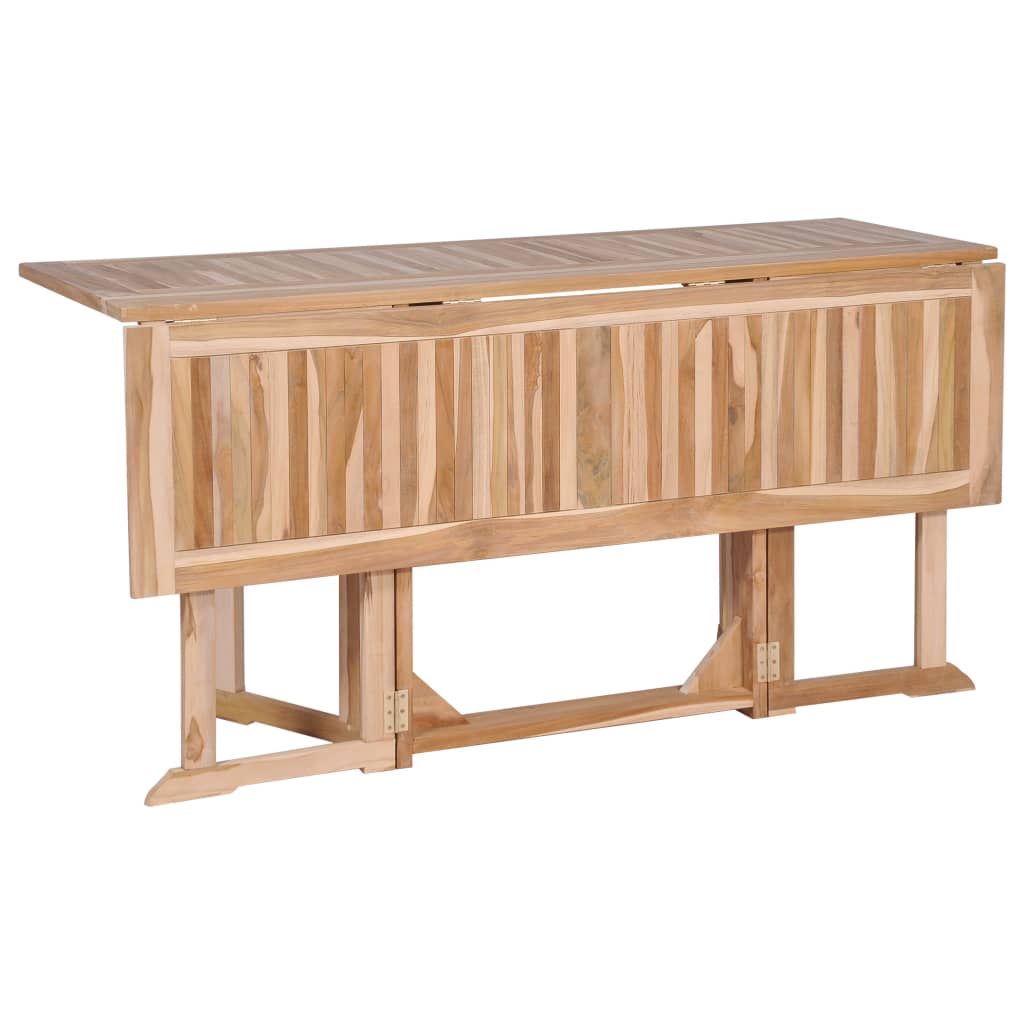 Set de comedor de jardín plegable 7 piezas madera maciza teca