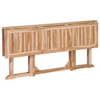 Set de comedor de jardín plegable 7 piezas madera maciza teca