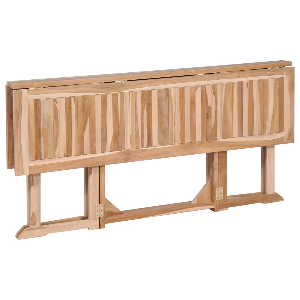 Set de comedor de jardín plegable 7 piezas madera maciza teca