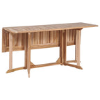 Set de comedor de jardín plegable 7 piezas madera maciza teca