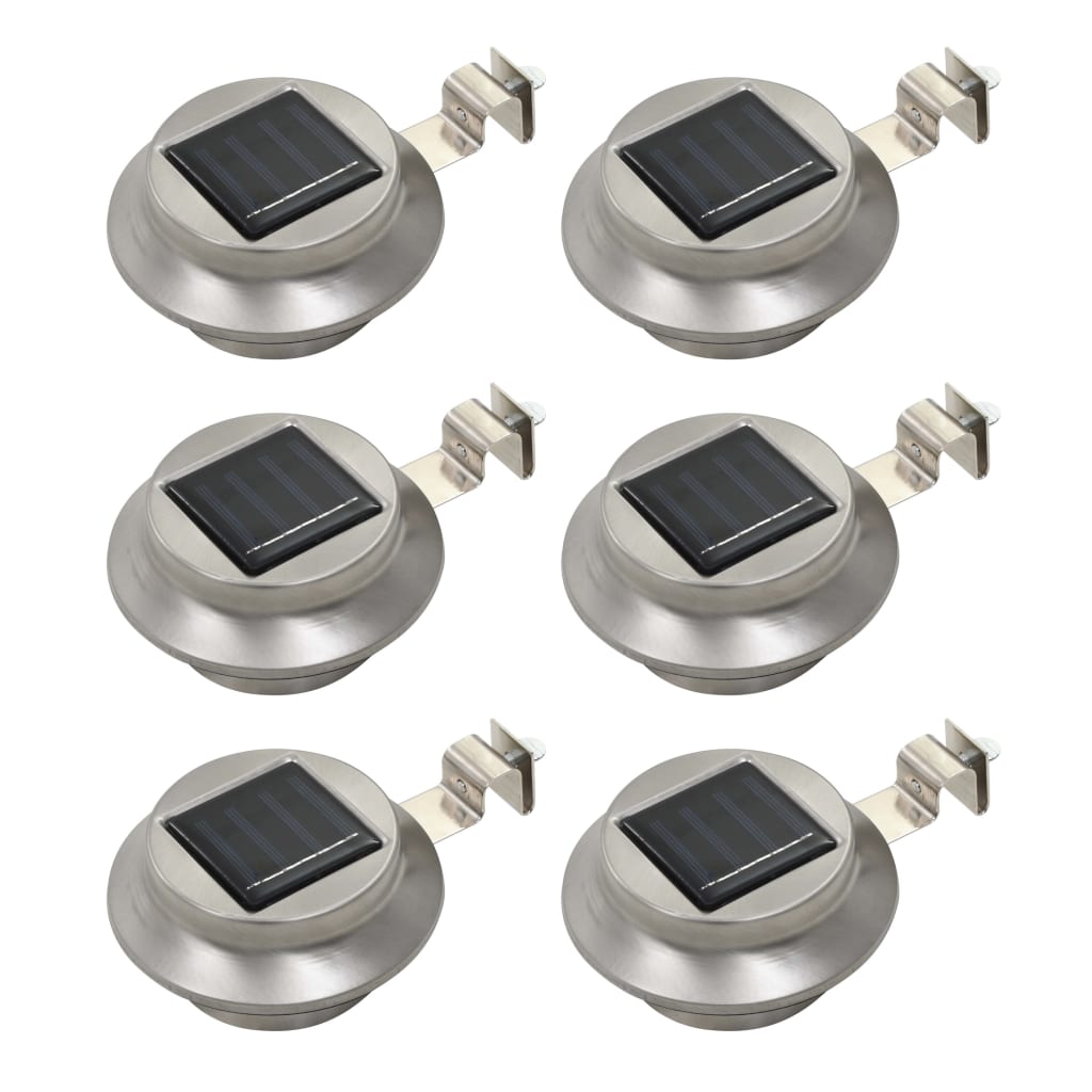 Lámparas solares cuadradas de exterior blancas 12 uds LED 12 cm