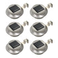 Square white outdoor solar lamps 12 units LED 12 cm