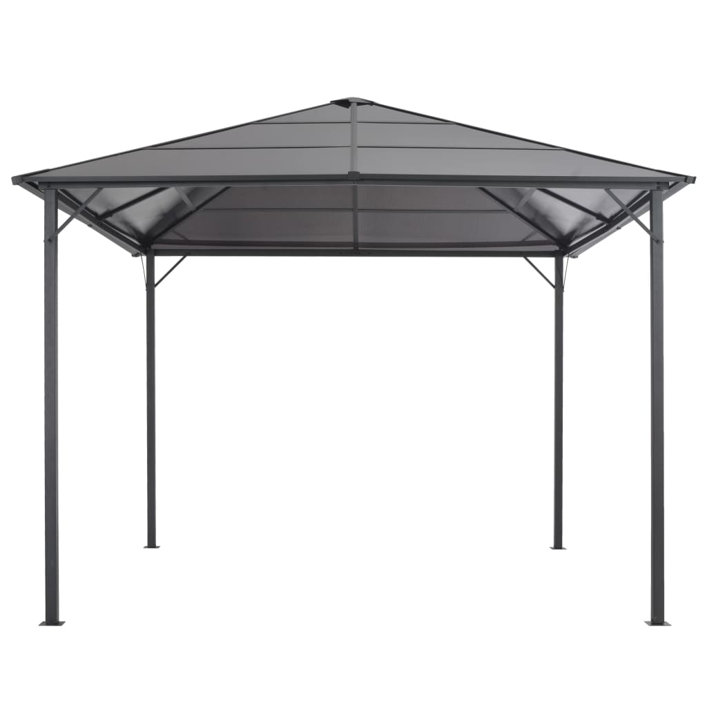 Cenador con tejado aluminio 3x3 m antracita