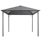 Cenador con tejado aluminio 3x3 m antracita