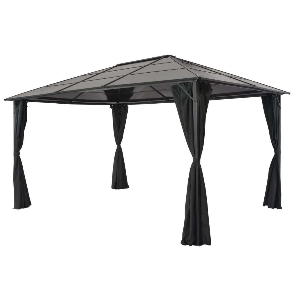 Carpa de jardín con cortinas hexagonal 360x265 cm