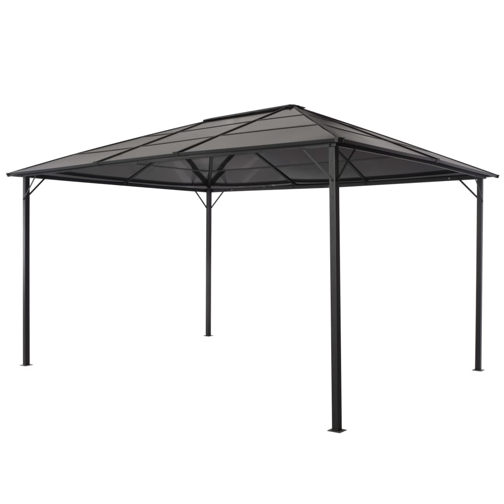 Gazebo com telhado de alumínio 3x3 m antracite