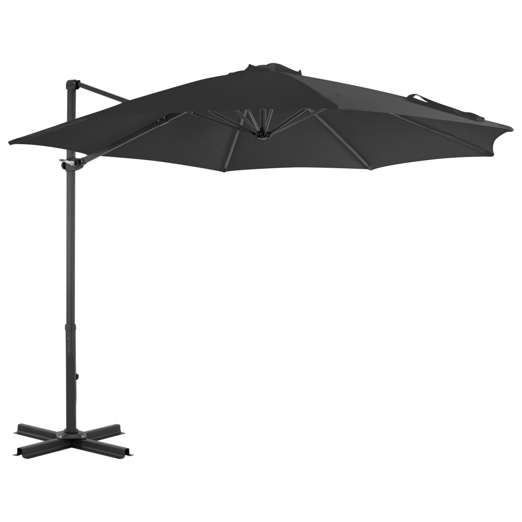 Sombrilla de jardín voladiza con palo de acero arena 250x250 cm
