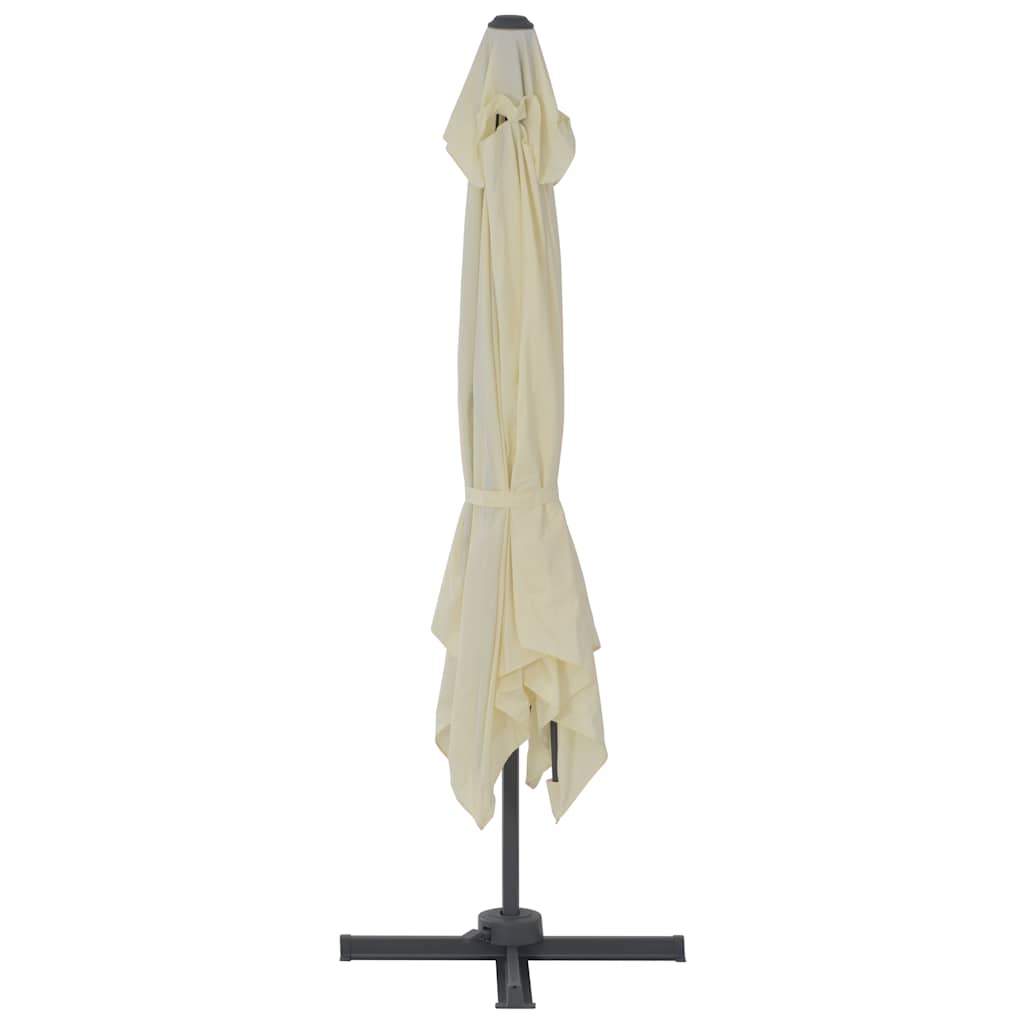 Sombrilla de jardín voladiza con poste de aluminio 300x300 cm Arena