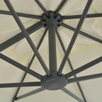 Sombrilla de jardín voladiza con poste de aluminio 300x300 cm Arena