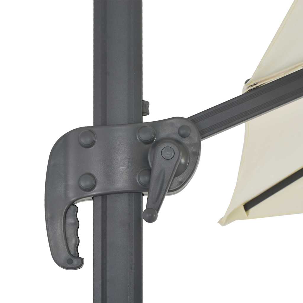 Sombrilla de jardín voladiza con poste de aluminio 300x300 cm Arena