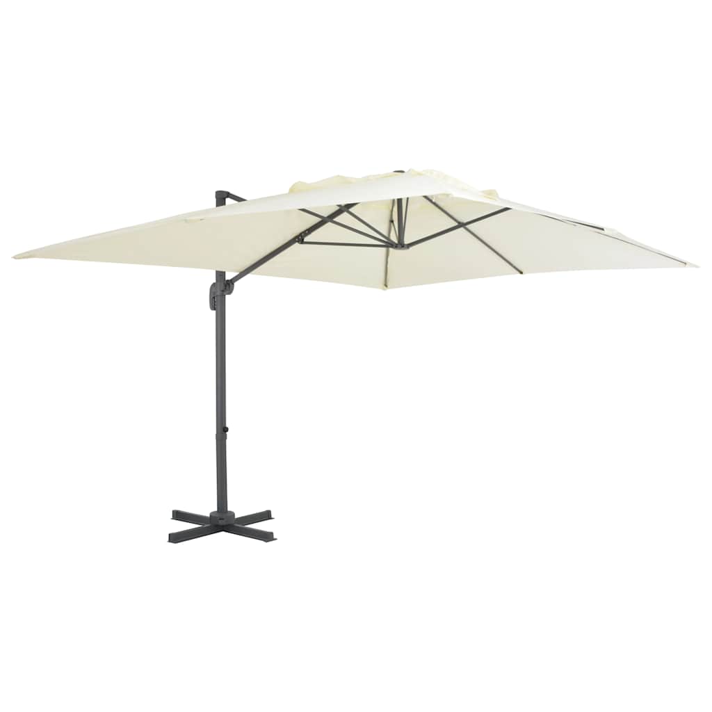 Cantilever Garden Parasol with Aluminum Pole 300x300 cm Sand