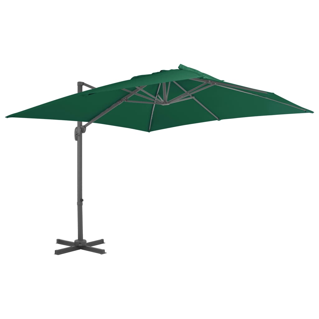 Sombrilla de jardín voladiza con palo de acero arena 250x250 cm