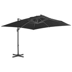 Sombrilla de jardín voladiza con palo de acero arena 250x250 cm