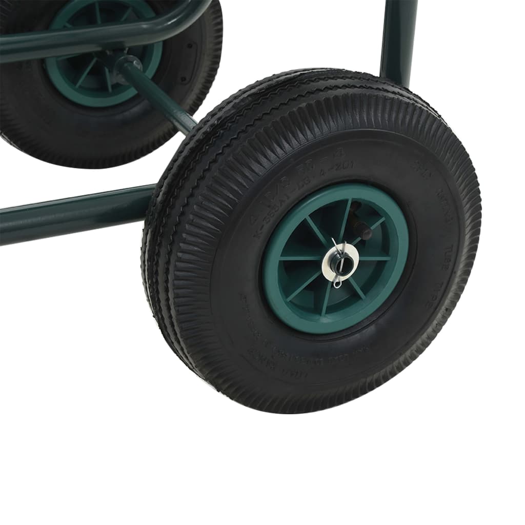 Carrito de manguera para jardín conector de 1/2" acero 75 m