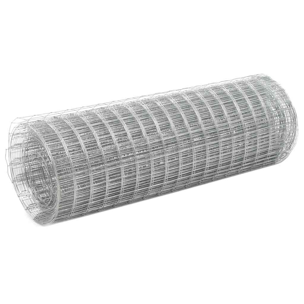 Alambrada de gallinero acero con recubrimiento PVC gris 10x1 m