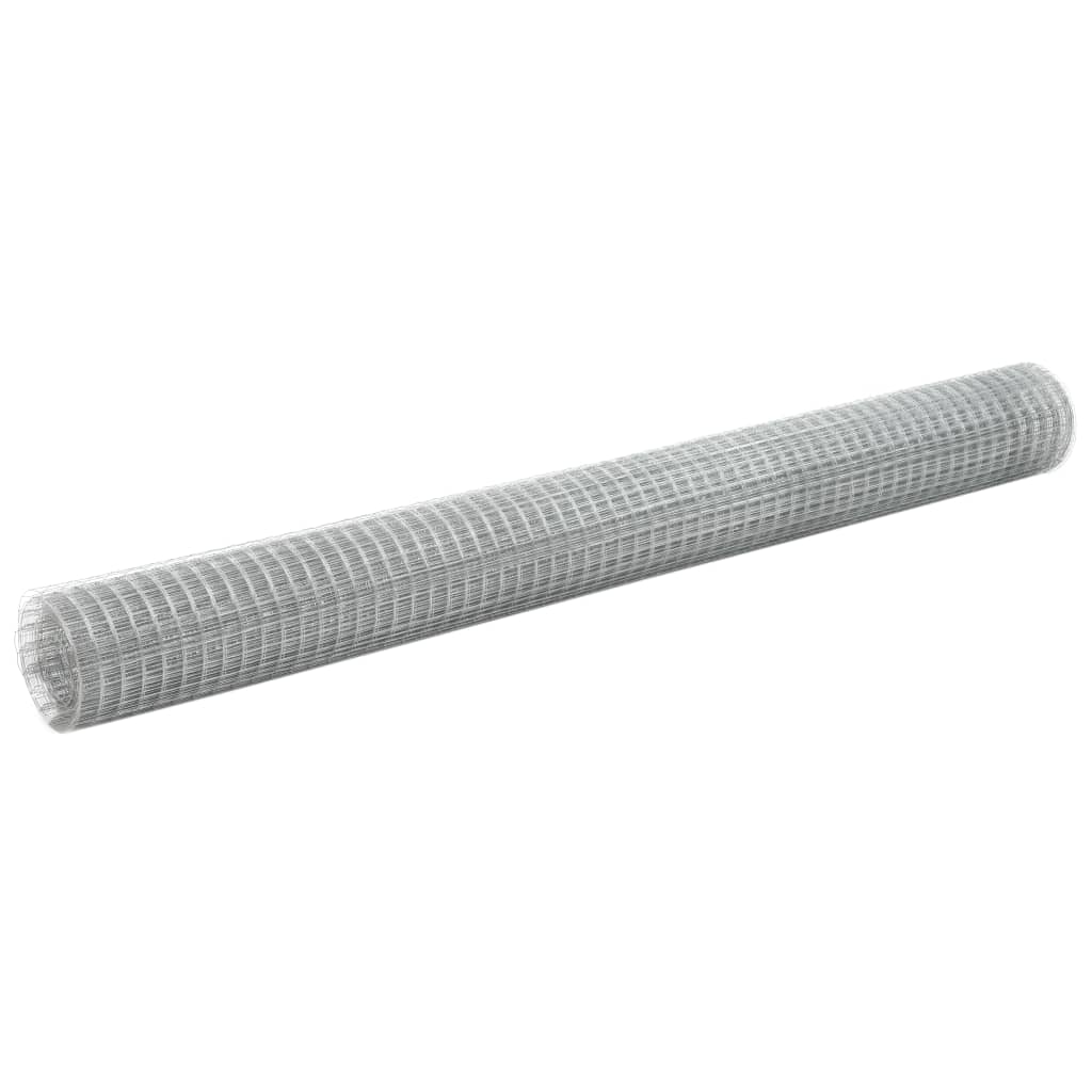 Alambrada de gallinero acero con recubrimiento PVC gris 10x1 m