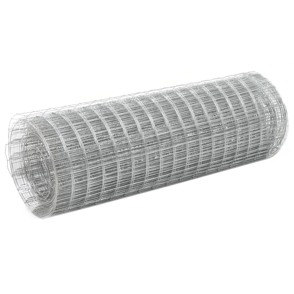 Alambrada de gallinero acero con recubrimiento PVC gris 10x1 m