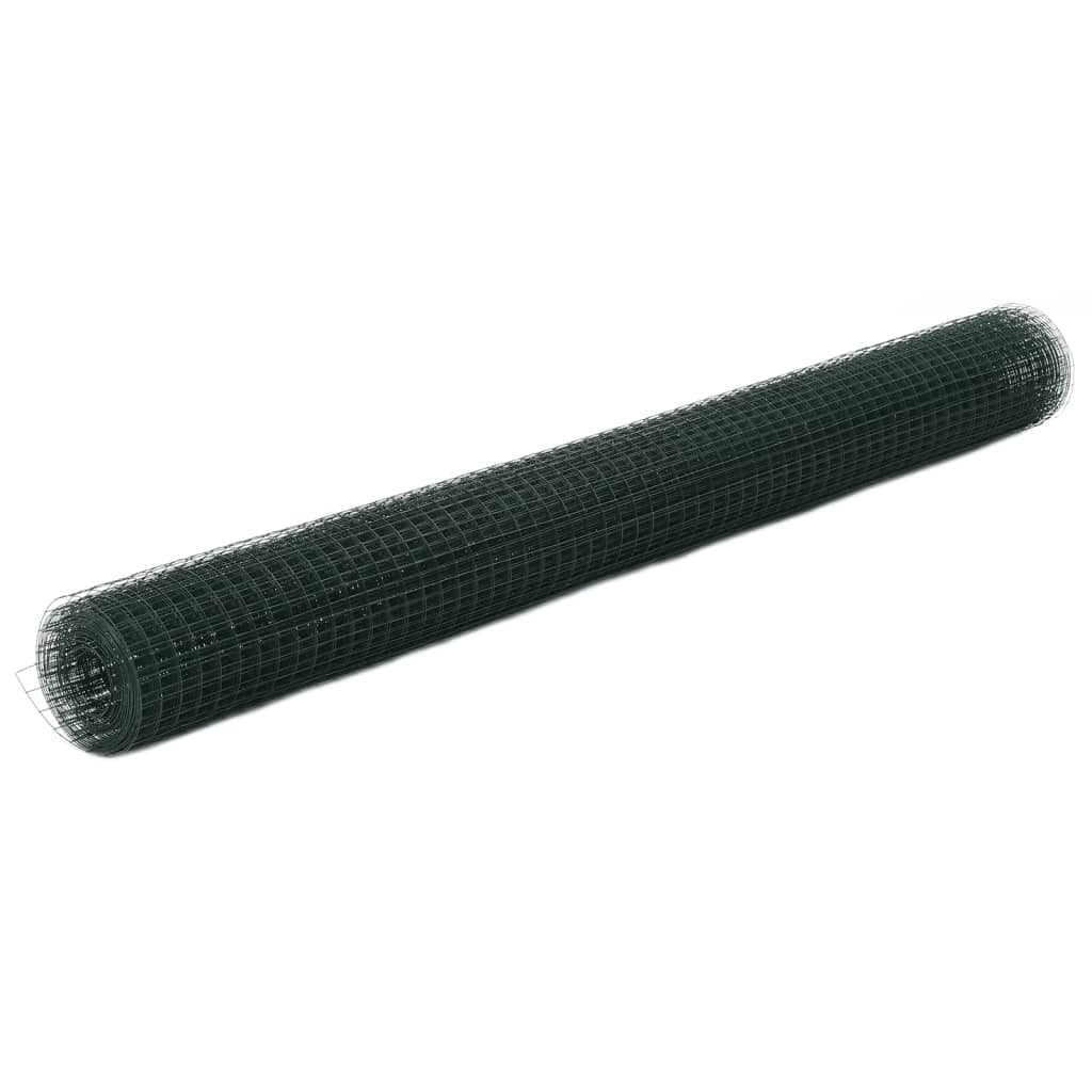 Alambrada de gallinero acero con recubrimiento PVC gris 10x1 m
