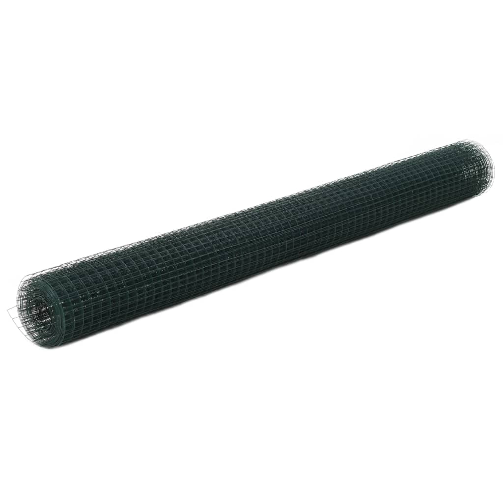 Alambrada de gallinero acero galvanizado plateado 25x1,2 m
