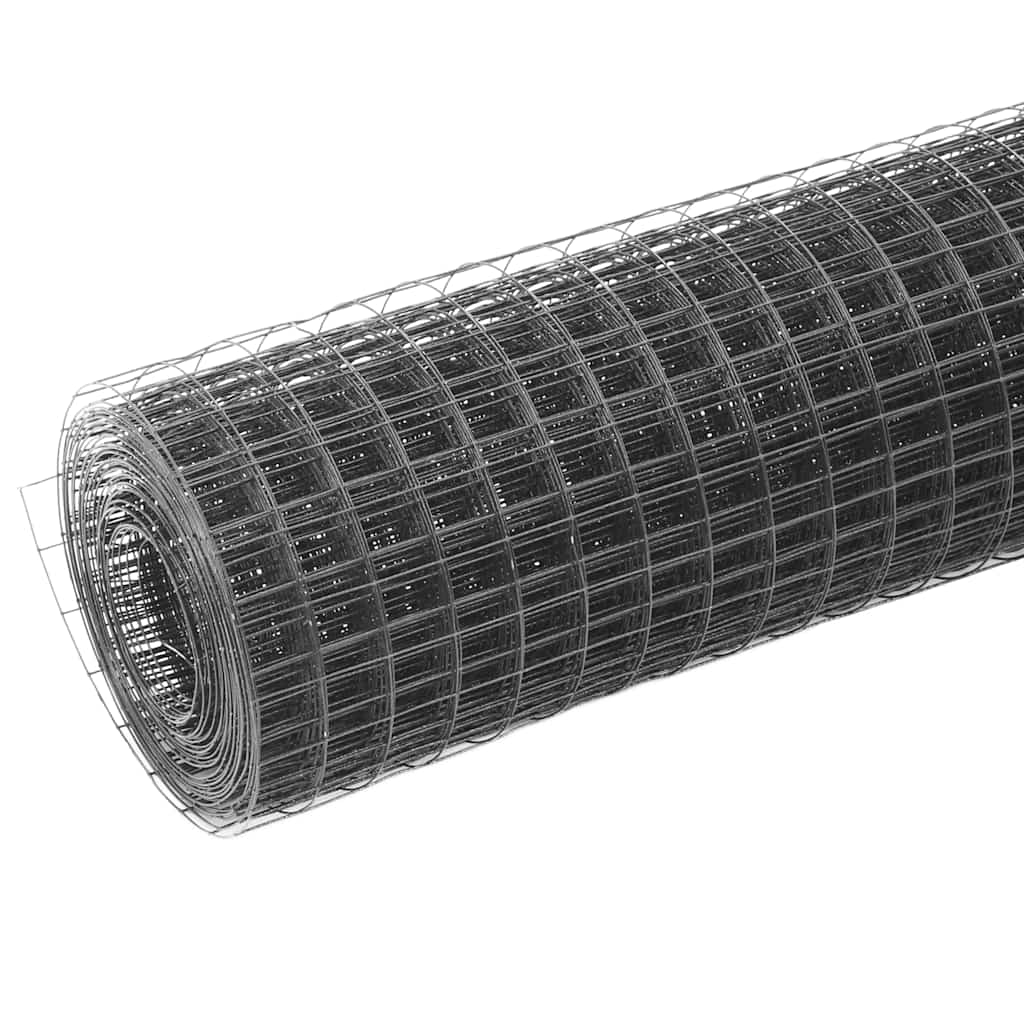 Alambrada de gallinero acero con recubrimiento PVC gris 10x1 m