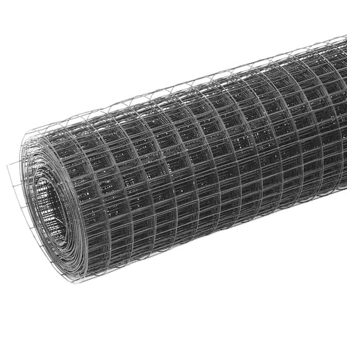 Chicken wire steel with grey PVC coating 10x1 m