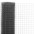 Alambrada de gallinero acero con recubrimiento PVC gris 10x1 m