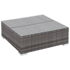 Set de muebles de jardín 6 pzas y cojines ratán sintético gris