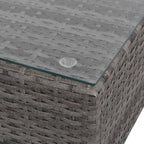 Set de muebles de jardín 6 pzas y cojines ratán sintético gris