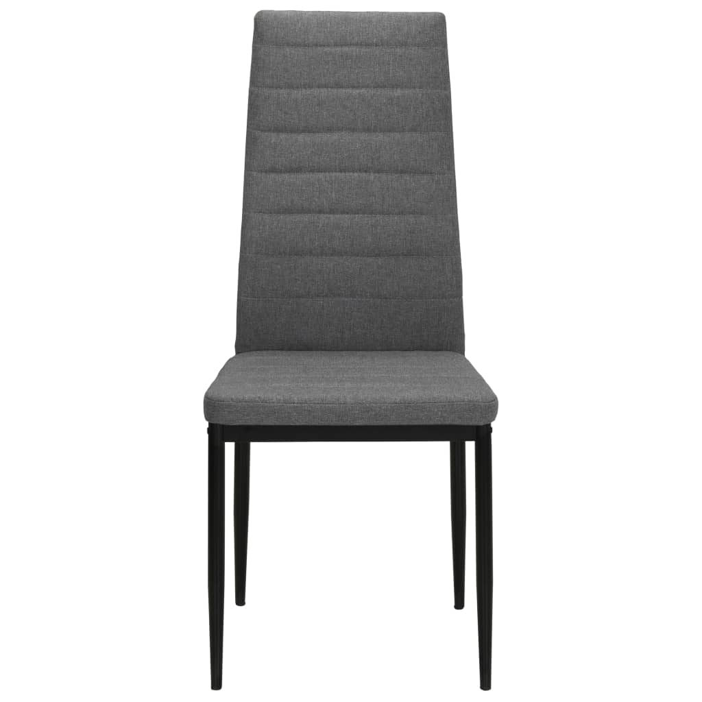 Sillas de comedor 6 unidades de tela gris claro