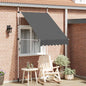 Toldo manual retrátil laranja e castanho 100 cm