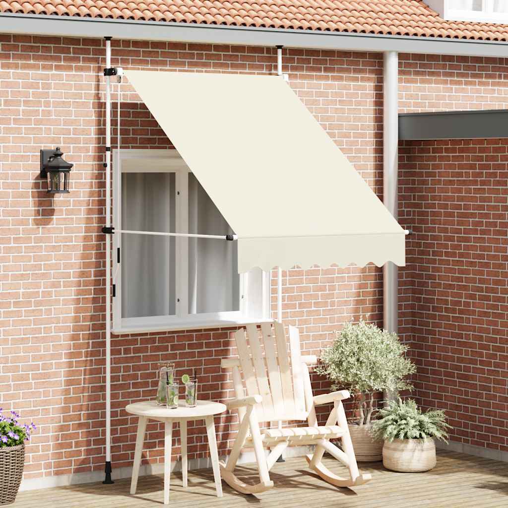 Toldo manual retrátil laranja e castanho 100 cm