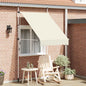 Toldo manual retrátil laranja e castanho 100 cm
