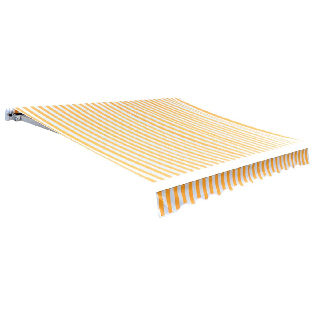 Toldo de lona amarelo girassol e branco 3x2,5 m sem armação