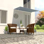 Toldo retrátil 150x150 cm amarelo e branco