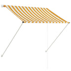 Toldo retráctil 150x150 cm amarillo y blanco