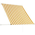 Toldo retráctil 150x150 cm amarillo y blanco