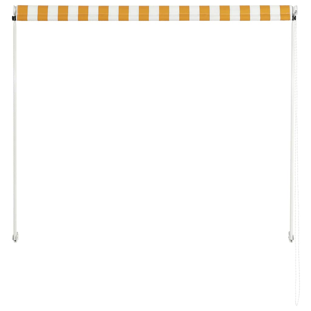 Toldo retráctil 150x150 cm amarillo y blanco