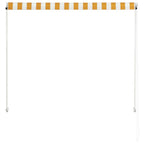 Toldo retráctil 150x150 cm amarillo y blanco