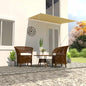 Toldo retrátil 150x150 cm amarelo e branco