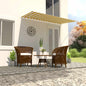 Toldo retrátil 150x150 cm amarelo e branco