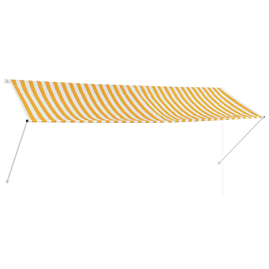 Toldo retráctil 150x150 cm amarillo y blanco