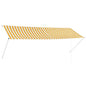 Toldo retrátil 150x150 cm amarelo e branco