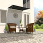 Toldo retrátil 150x150 cm amarelo e branco