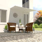Toldo retrátil 150x150 cm amarelo e branco